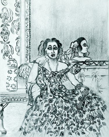 Dessin intitulée "Portrait of Madame…" par Christopher Alfonsso, Œuvre d'art originale, Graphite Monté sur artwork_cat.