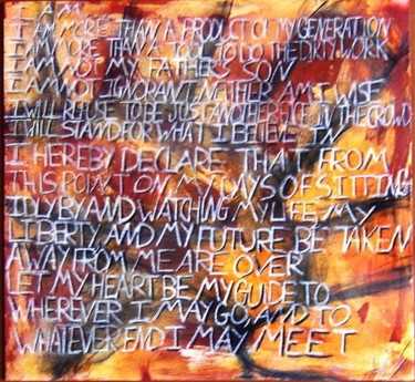 Painting titled "Declaration" by Christopher Lenhart, Original Artwork