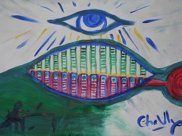 Painting titled "Truth." by Christophe Vleminckx, Original Artwork, Oil