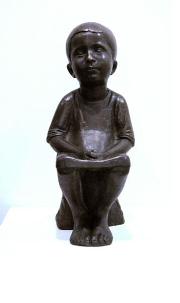 Sculpture titled "NOULA" by Christos Kapralos, Original Artwork, Bronze