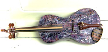 Textile Art με τίτλο "Electric Violin fro…" από Chris Tsonias, Αυθεντικά έργα τέχνης