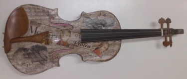 Художественная композиция под названием "New paper violin ca…" - Chris Tsonias, Подлинное произведение искусства