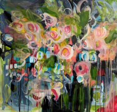 The flowers of love 2 Peinture intitulée "The flowers of love…" par Christiane Roy, Œuvre d'art originale, Acrylique