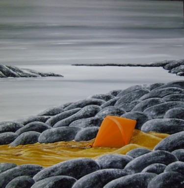 Peinture intitulée "Bouée marine" par Christine Lefrancois, Œuvre d'art originale