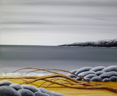 Peinture intitulée "Vue mer" par Christine Lefrancois, Œuvre d'art originale