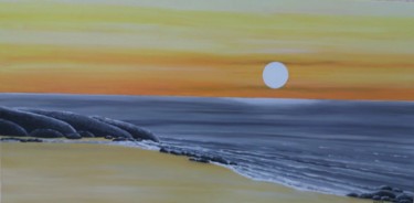 Peinture intitulée "Coucher de soleil" par Christine Lefrancois, Œuvre d'art originale