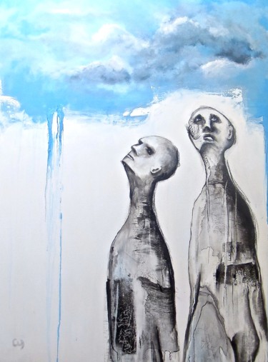 Peinture intitulée "L'envers des nuages" par Christyne Proulx, Œuvre d'art originale, Acrylique