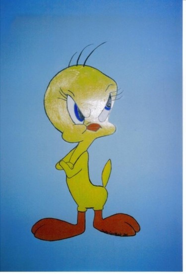 Painting titled "Tweety for Courtney" by Christy Carrithers-Vesci, Original Artwork