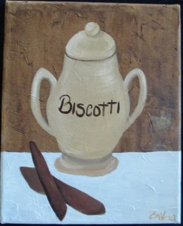Painting titled "Biscotti" by Christy Carrithers-Vesci, Original Artwork