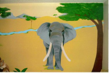 Painting titled "Elefant" by Christy Carrithers-Vesci, Original Artwork