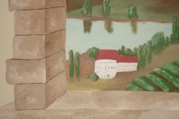 Painting titled "Stone Window" by Christy Carrithers-Vesci, Original Artwork