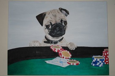 Painting titled "All In" by Christy Carrithers-Vesci, Original Artwork