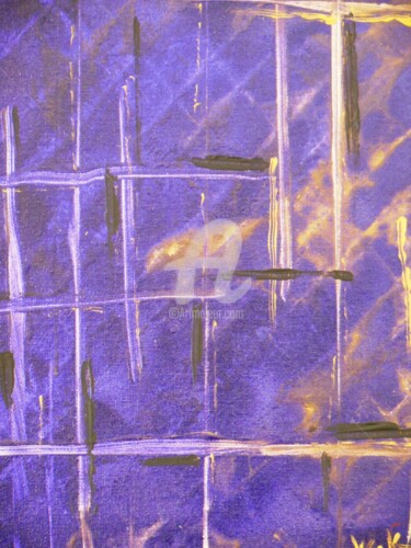Peinture intitulée "3d-purple-recadre.j…" par Wakta, Œuvre d'art originale, Acrylique