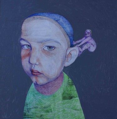 Peinture intitulée "OSCAR" par Hanna Chroboczek, Œuvre d'art originale, Crayon