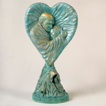 Sculpture titled "Herz der Welt /Hear…" by Anna Chromy, Original Artwork