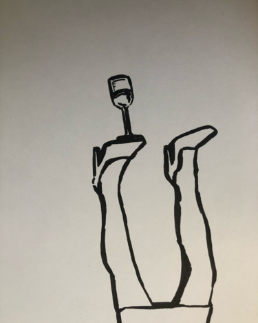 Bottoms Up! Drawing titled "Bottoms Up!" by Chronicdrawer, Original Art, Gel pen