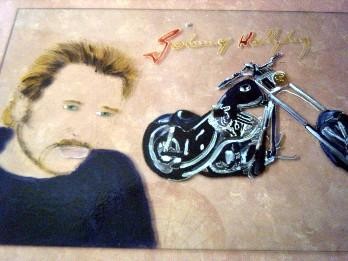 Painting titled "johnny harley" by Chris, Original Artwork