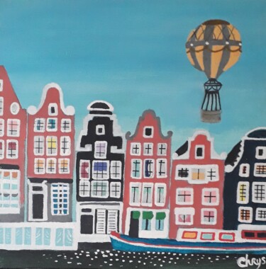 Painting titled "Amsterdam" by Chrys, Original Artwork, Acrylic