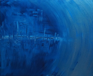 Картина под названием "L'horizon bleue" - Chrysarte, Подлинное произведение искусства, Акрил