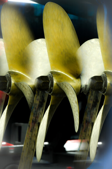 摄影 标题为“Hélices de Bronze n…” 由Chryslene Caillaud, 原创艺术品, 操纵摄影 安装在铝上