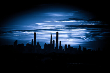 "Manhattan sky blue…" başlıklı Fotoğraf Chryslene Caillaud tarafından, Orijinal sanat, Fotoşoplu fotoğrafçılık Alüminyum üze…