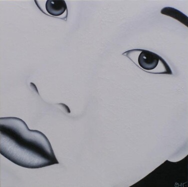 Painting titled "Blanc" by Chrystel Mialet, Original Artwork