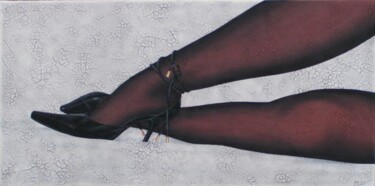 Peinture intitulée "Talons Aiguilles" par Chrystel Mialet, Œuvre d'art originale, Huile