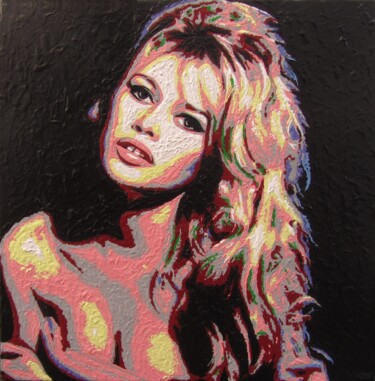 Painting titled "Brigitte Bardot" by Chrystel Mialet, Original Artwork, Acrylic