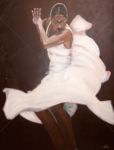 Pintura titulada "Baila Morena II" por Chrystèle Bruel, Obra de arte original, Oleo Montado en Bastidor de camilla de madera