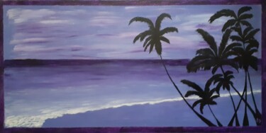 Painting titled "Bord de mer" by Chrystelle Jagoudel, Original Artwork, Acrylic