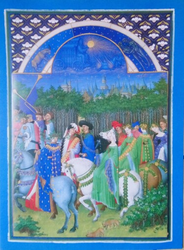 Collages intitolato "Promenade médiévale" da Chrystelle Ragot, Opera d'arte originale, Collages