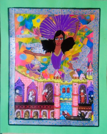 Collages titled "Esprit Château" by Chrystelle Ragot, Original Artwork, Collages