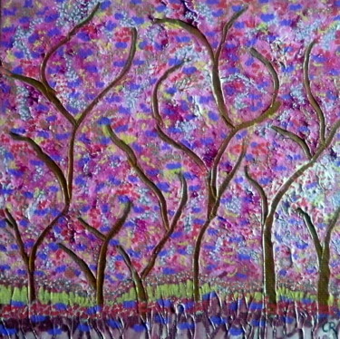 Painting titled "Branchages 1" by Chrystelle Ragot, Original Artwork, Acrylic