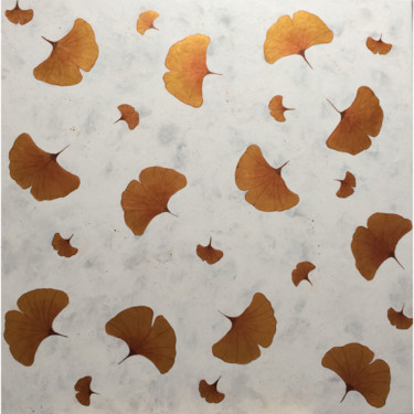Painting titled "Ginko" by Marie-Chrystel Chiron Drouillet, Original Artwork, Acrylic