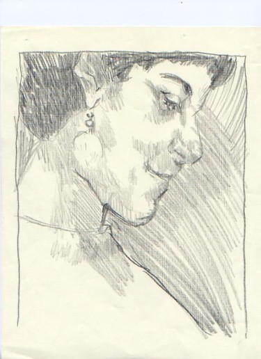 Drawing titled "S Portrait 1" by Cboy Charles Boyer, Original Artwork