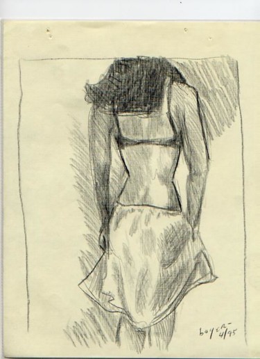 Drawing titled "D Figure Study 2" by Cboy Charles Boyer, Original Artwork