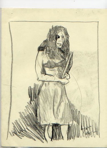 Drawing titled "D Figure Study 3" by Cboy Charles Boyer, Original Artwork