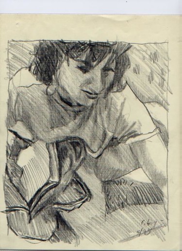 Drawing titled "S seated" by Cboy Charles Boyer, Original Artwork