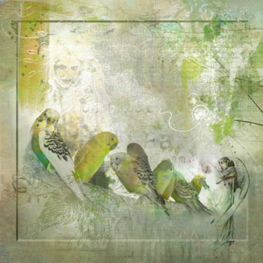 Arts numériques intitulée "The Birds" par Cherry'S Artworks, Œuvre d'art originale, Travail numérique 2D