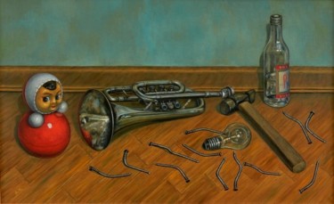 Картина под названием "До лампочки" - Александр Чурсин, Подлинное произведение искусства