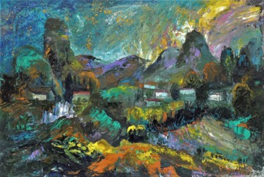 Pintura intitulada "Landscape 35-21 Sta…" por Chuzhik, Obras de arte originais, Óleo