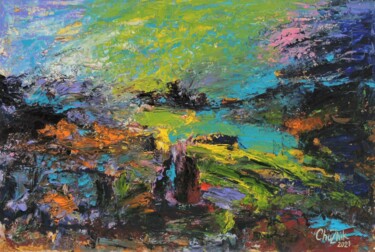 Painting titled "Landscape 17-21" by Chuzhik, Original Artwork, Oil