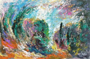 Картина под названием "Landscape  10-21" - Chuzhik, Подлинное произведение искусства, Масло