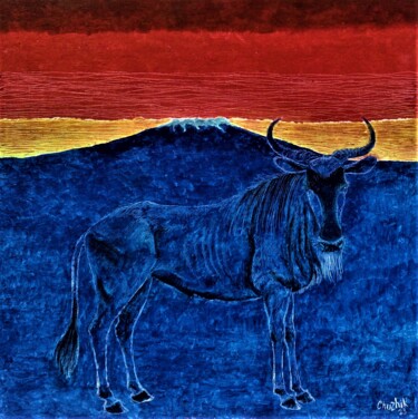 Ζωγραφική με τίτλο "Килиманжаро. Закат ." από Chuzhik, Αυθεντικά έργα τέχνης, Λάδι