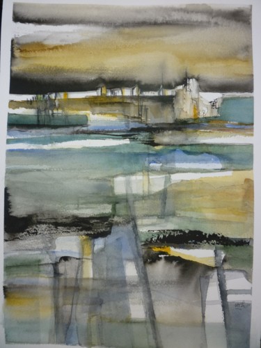Ville fortifiée 26x36 cm ©2017 par Christelle Veron Cherbonnier