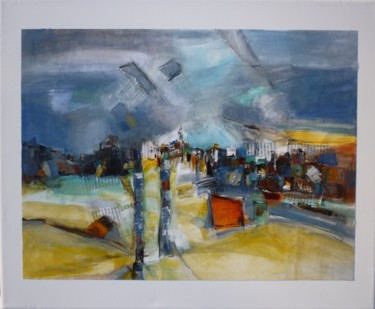 La passerelle 38x46 cm ©2018 par Christelle Veron Cherbonnier