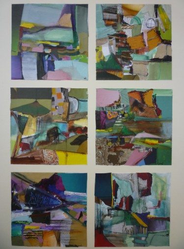 Carnet de voyage-page verte 70x50 cm ©2018 par Christelle Veron Cherbonnier