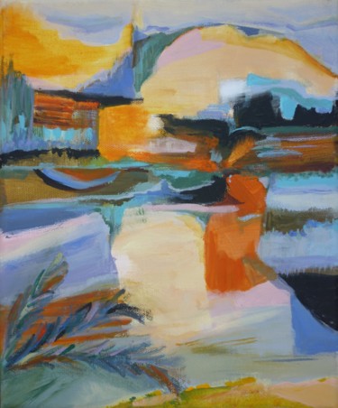 Painting titled "Colorado provençal" by Christelle Veron Cherbonnier, Original Artwork, Acrylic Mounted on Wood Stretcher fr…