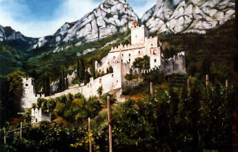 Painting titled "Avio Castle" by Ciaghi Tiziana, Original Artwork