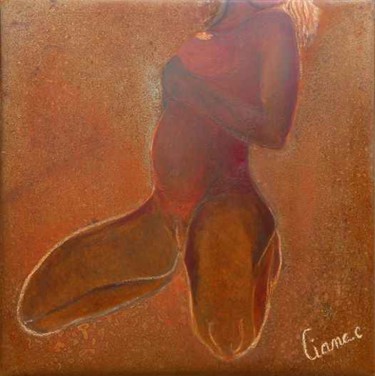 Painting titled "Danaé" by Ciane.C, Original Artwork, Pastel